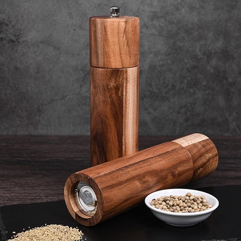 Acacia Wood Salt and Pepper Grinders - Image 3