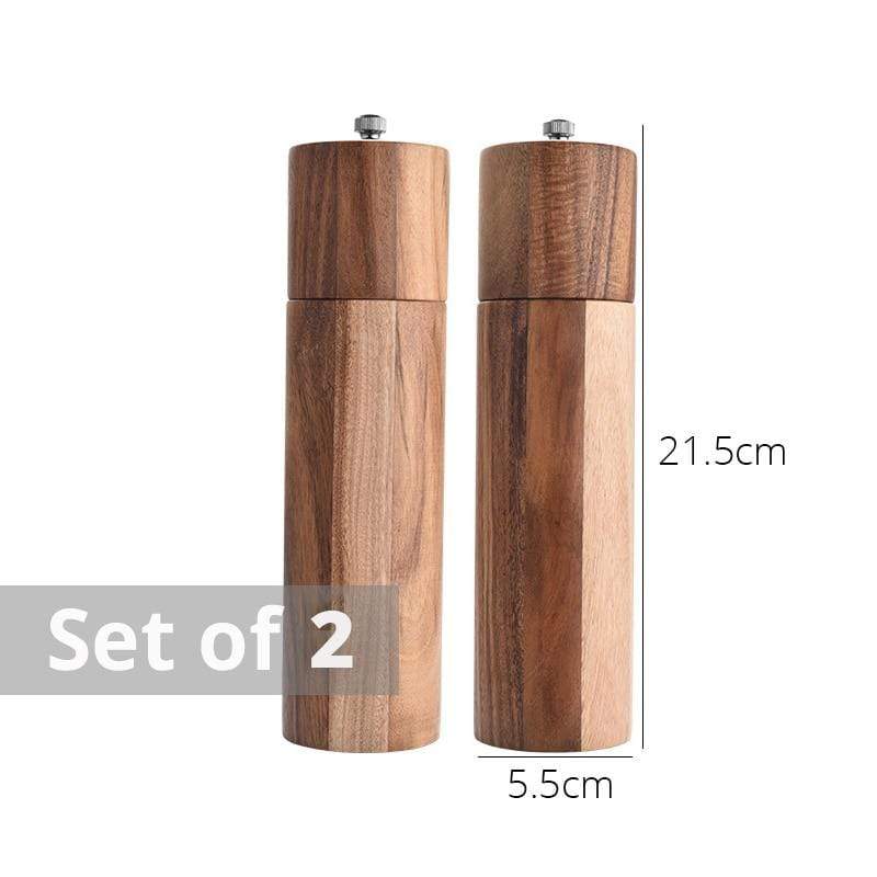 Acacia Wood Salt and Pepper Grinders - Image 8
