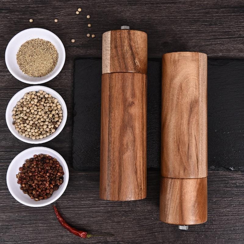 Acacia Wood Salt and Pepper Grinders - Image 9