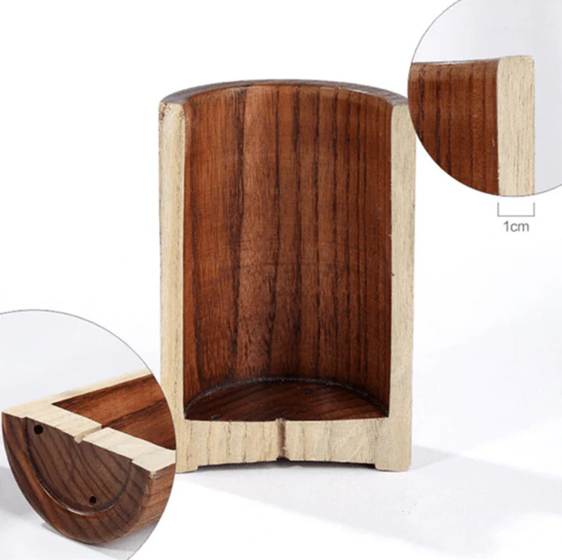 Teak Wood Utensil Holder - Image 3