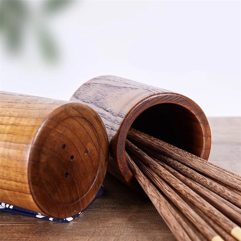 Teak Wood Utensil Holder - Image 5