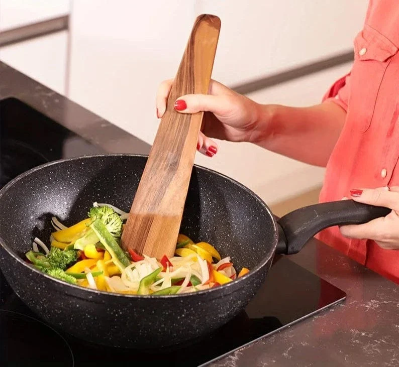 Teak Angled Spatula - Set of 2 - Image 4