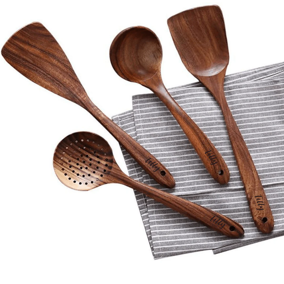 Teak Wooden Utensil Set - Image 11