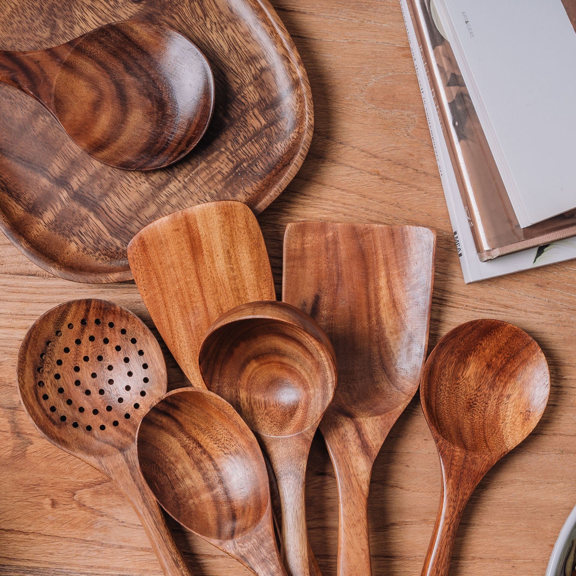 Teak Wooden Utensil Set - Image 7
